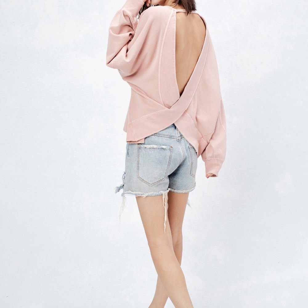 Lovestitch Open Back Sweatshirt - Sz S/M